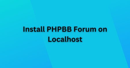 install PHPBB forum on localhost