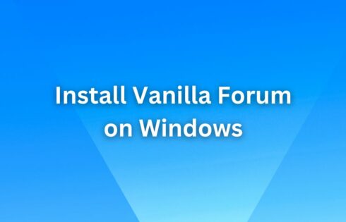 Install Vanilla Forum on Windows local host