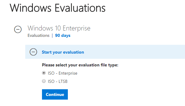 Download Windows 10 Enterprise Evaluation