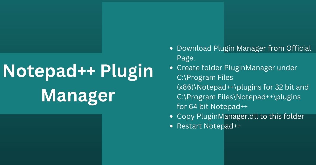Notepad++ Plugin manager