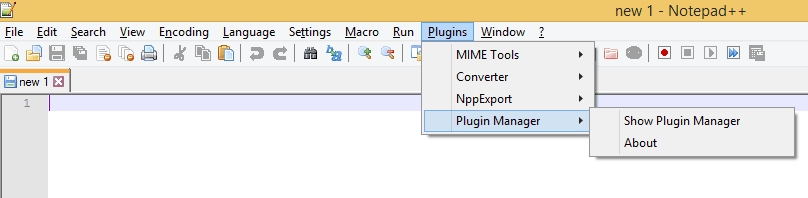 notepad plugin manager