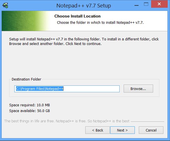notepad++ install location