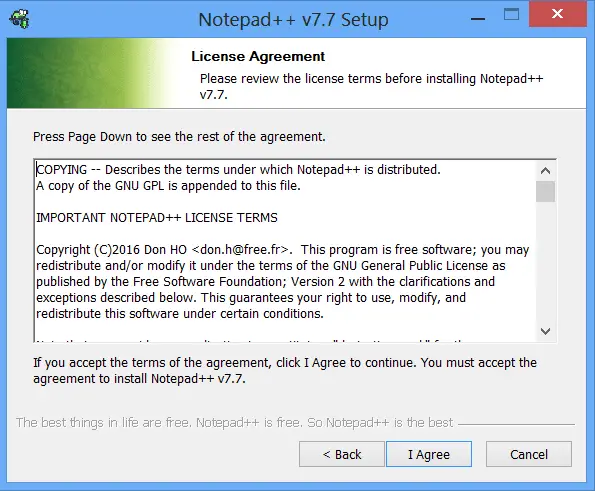 notepad++ license agreement