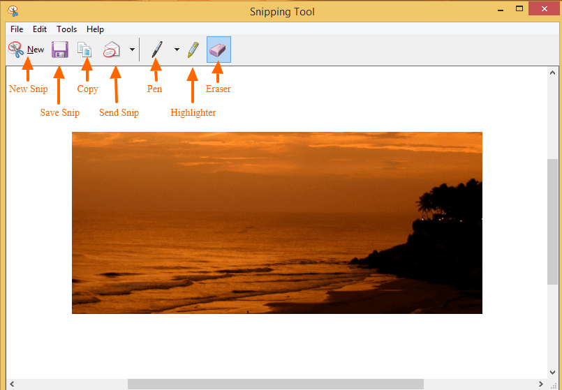 windows snipping tool edit