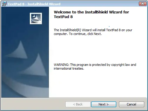 textpad install wizard
