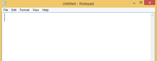 notepad window
