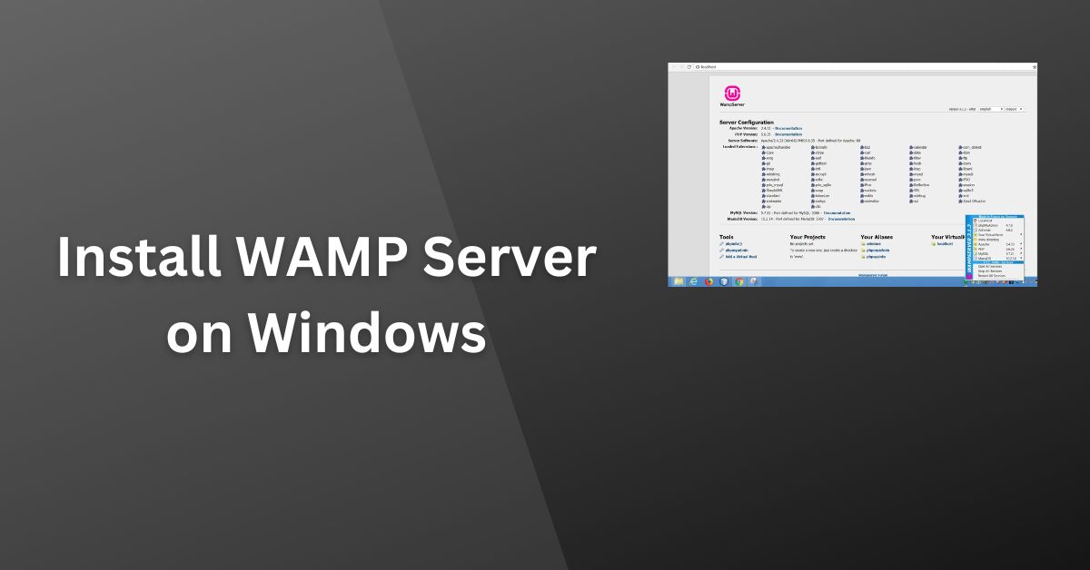 install wampp server on windows