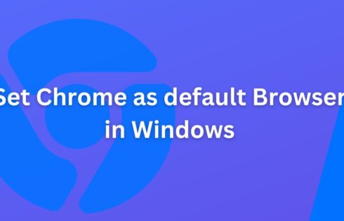 Set chrome as default browser in Windows