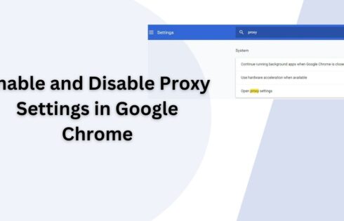 proxy setting is google