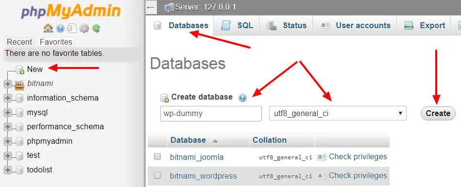 mysql create database
