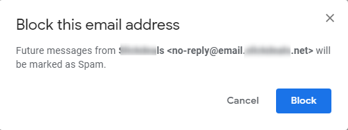 confirm email block