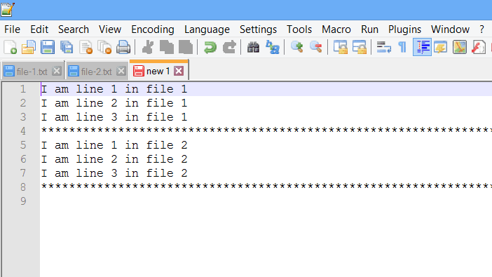 combine file insert line after text