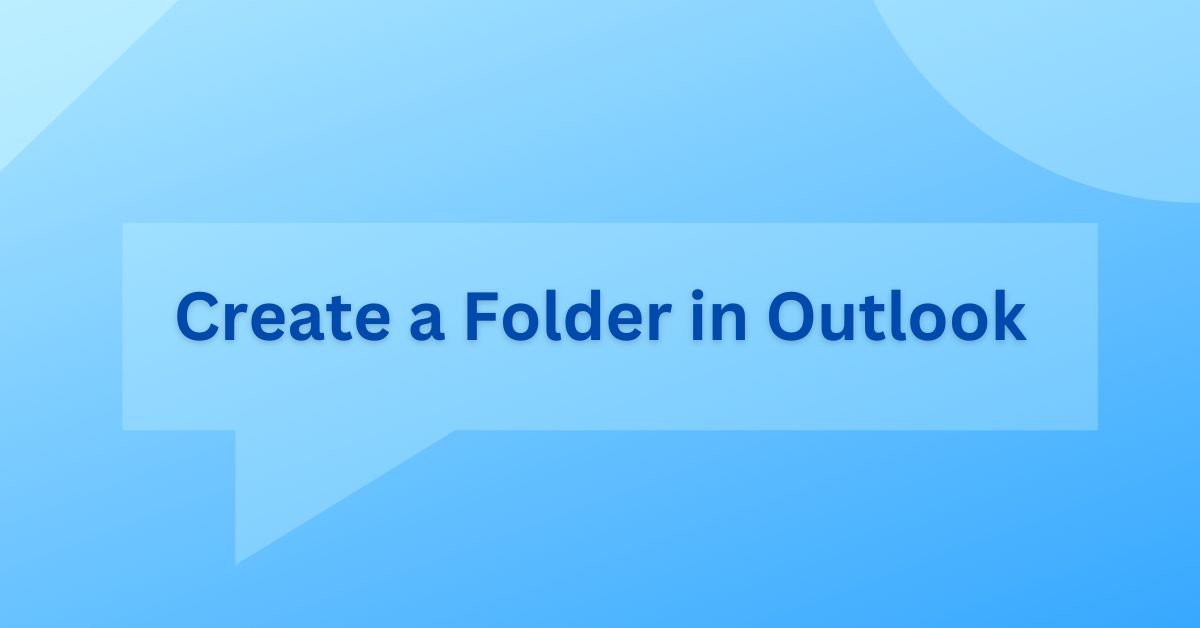 create folder in Outlook