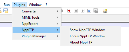 start NppFTP Plugin