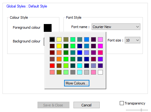 change color in Notepad++