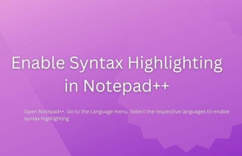 Syntax highlighting in Notepad++