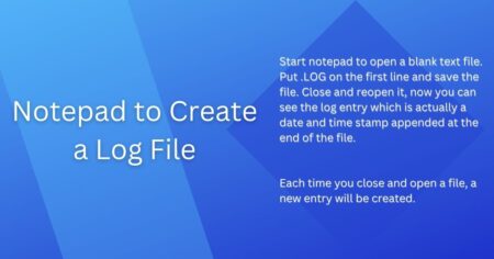 Notepad Create a log file