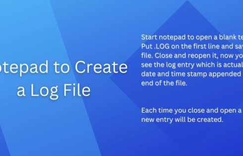 Notepad Create a log file