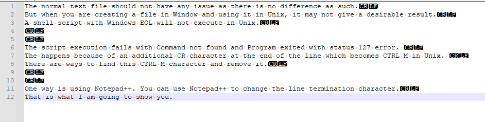 CR LF is line termination character in Windows/DOS