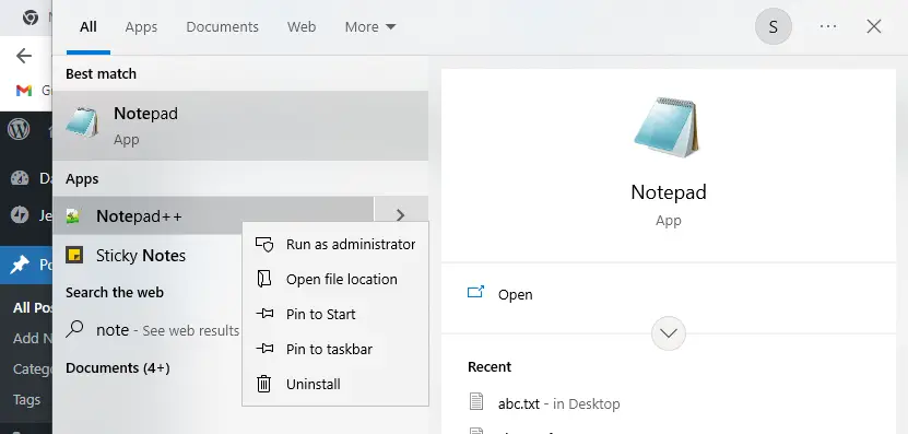 Run Notepad++ as Administrator