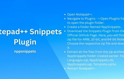 Notepad++ Snippets Plugin nppsnippets